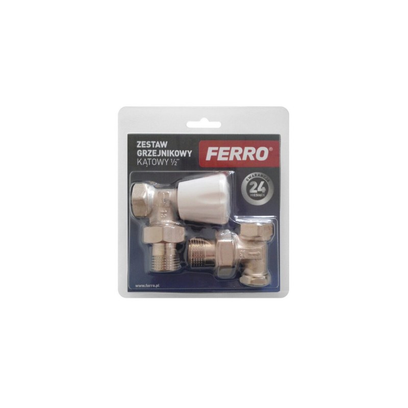 Set robineti radiator tur/retur coltari, Ferro,1/2"_ZGB02