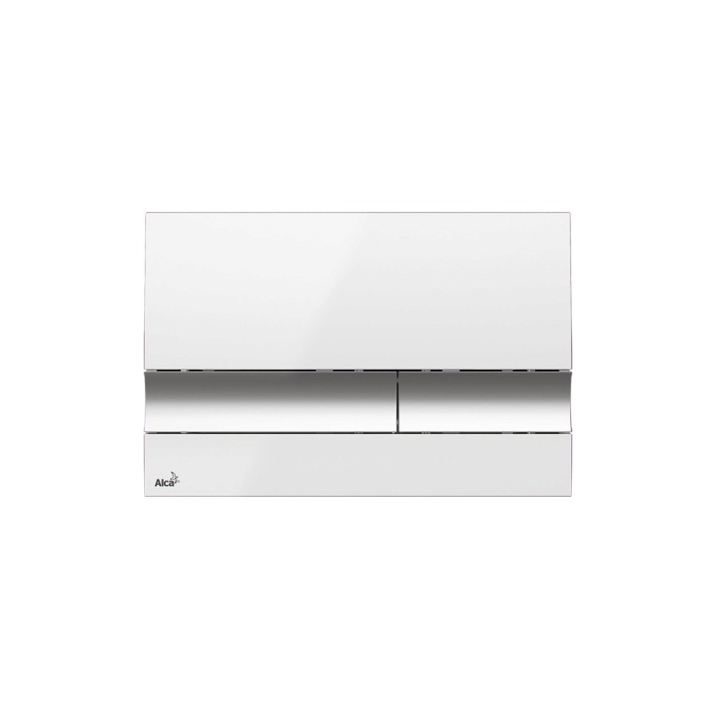 Clapeta de actionare Alcadrain, M1720-1 Alb/Cromat-lucios