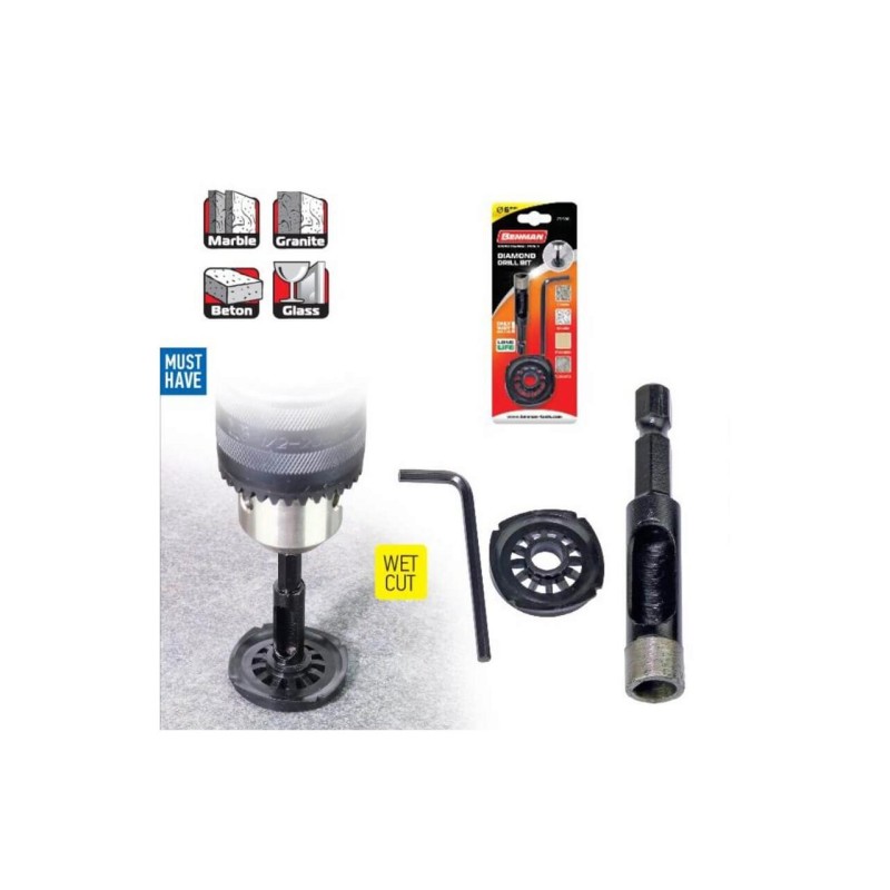 BIT BURGHIU DIAMANTAT, BENMAN, COUPE HUMIDE, 12 MM, 73991