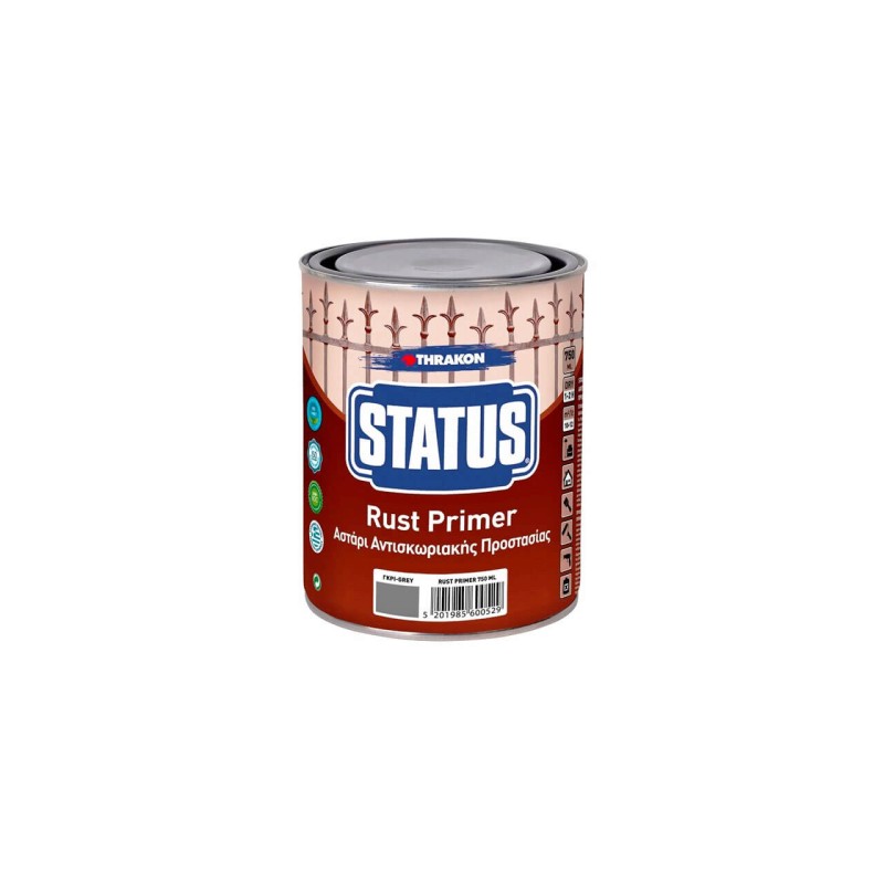 Grund protectie anticoroziva, Status Rust Primer, Caramiziu, 0.75l