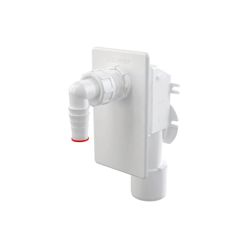 Sifon incastrat Alcadrain, pentru masina de spalat, alb