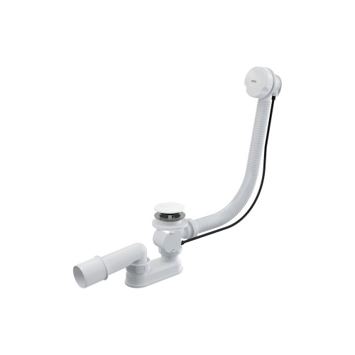 Ventil cada automat, Alca Plast, cu sifon si preaplin, alb