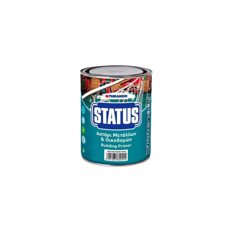 GRUND PENTRU METAL, STATUS METAL PRIMER, 0,75L, ALB
