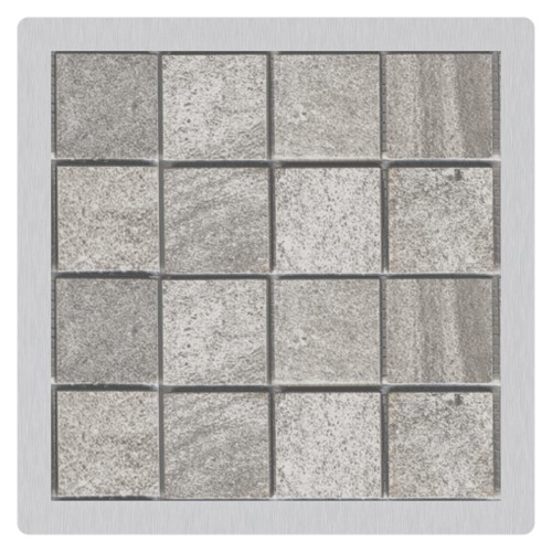 Gratar pentru sifon pardoseala, Alcadrain MPV016, din otel inoxidabil 92ø—92 mm pentru incastrarea placilor ceramicel