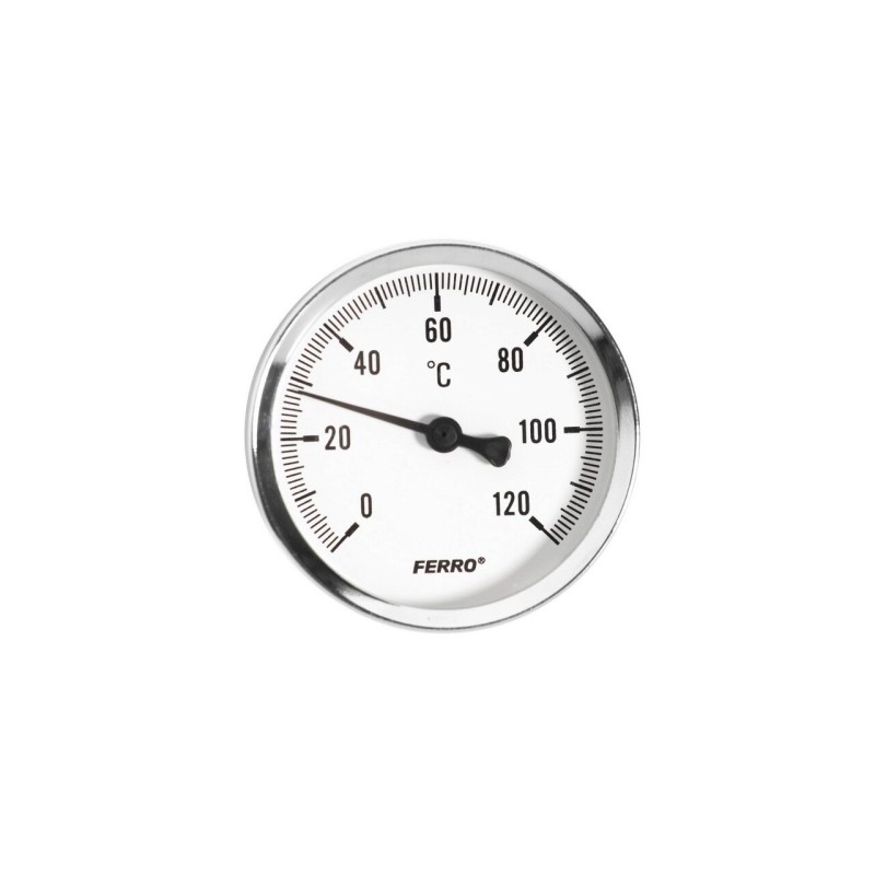 Termometru , Ferro, D.80 mm 1/2", axial, 0-120°C_T80120A