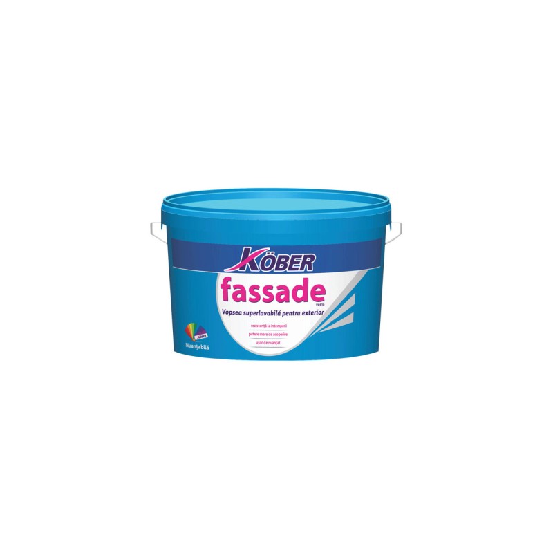 Vopsea superlavabila pentru fatada Kober Fassade, alb 3l