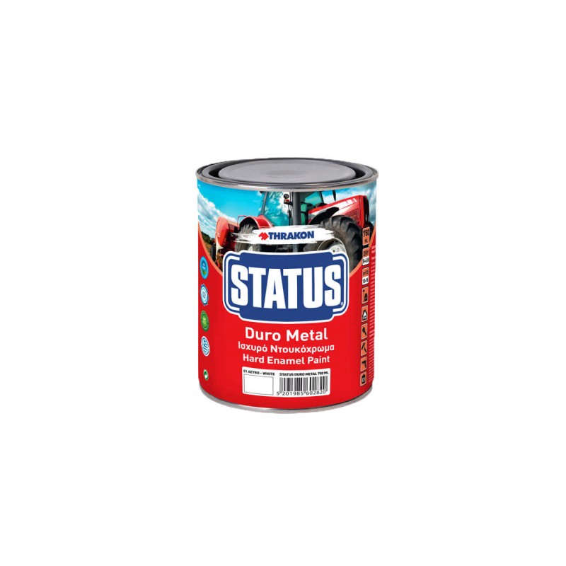Vopsea alchidica metal, Status Durometal, Negru mat, 0.75l