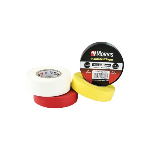 Banda izoler, Morris, 19mm x 18.29m x 0.18mm, galbena, 13753