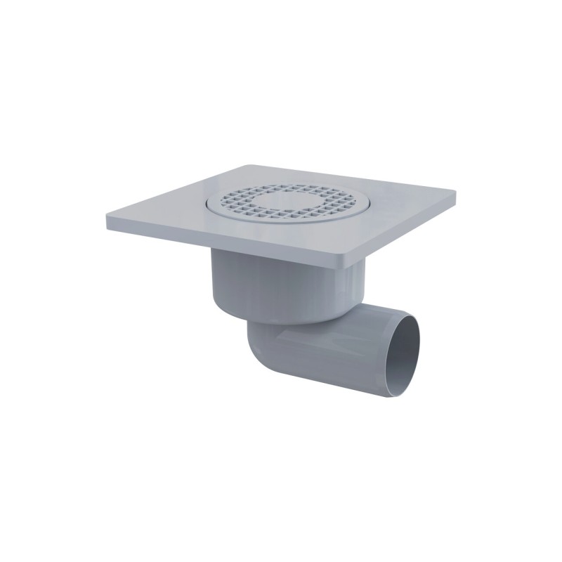 Sifon pardoseala Alcadrain, 150ø—150/50 mm iesire laterala, gratar de plastic gri, APV3