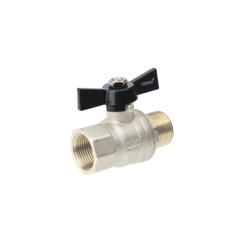 Robinet trecere alama pt. apa, Ferro, PN40, 3/4" FI-FE cu sfera si fluture _KMH21