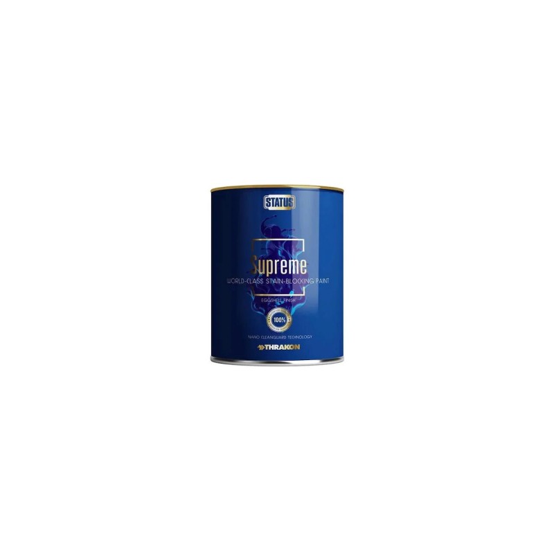 Vopsea ultra lavabila ecologica All in One, Status Supreme, alba, finisaj eggshell, 2.5l