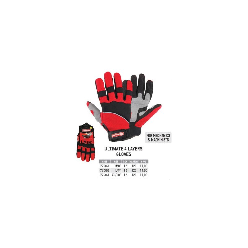 MANUSI 4 STRATURI PROTECTIE ANTIVIBRATII, BENMAN 9"/L 77302