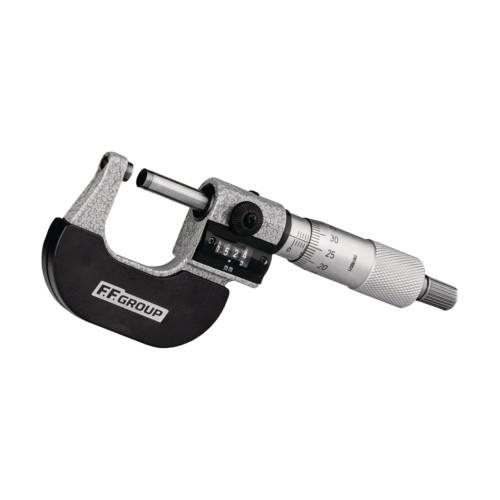 Micrometru analogic, FF Group, cu carcasa din aluminiu, 0-25mm