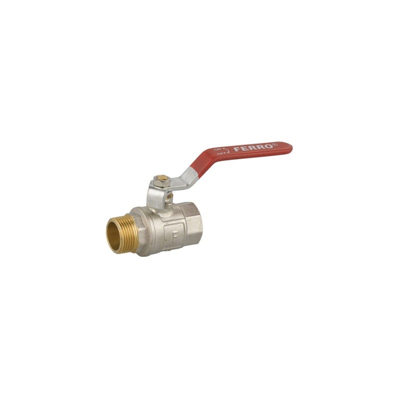 Robinet trecere alama pt. apa, Ferro, PN25, 3/4" FI-FE cu sfera si maneta _KP21