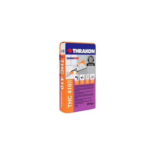 Adeziv si masa de spaclu flexibil pentru placi termoizolante, Thrakon THC 410 Diamond, gri, 25kg Adeziv si masa de spaclu flexibil pentru placi termoizolante, Thrakon THC 410 Diamond, gri, 25kg