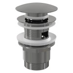 Ventil lavoar click-clack metalic cu preaplin, dop mare, Alcadrain A390, filet 5"