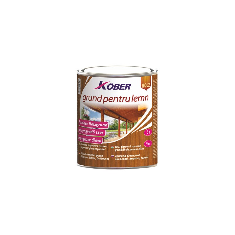 Grund pentru lemn, Kober, cu efect anticarii, Incolor, 0.75l