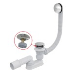 Ventil cada click/clack, Alcadrain, cu sifon si preaplin