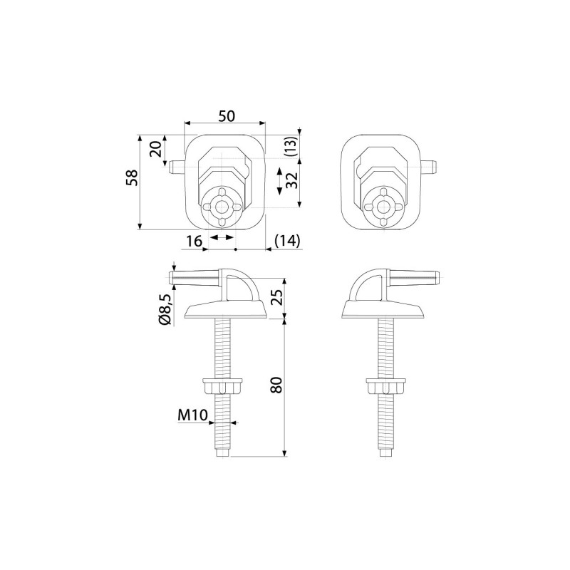 Set fixare pentru A60, Alcadrain