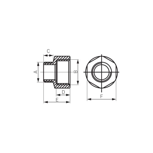 Reductie alama, Ferro, 1/2"x1" FE-FI_RN04Z Reductie alama, Ferro, 1/2"x1" FE-FI_RN04Z