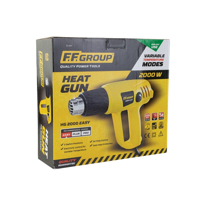 Pistol cu aer cald, FF Group HG 2000 Easy, 2000W, 41350 Pistol cu aer cald, FF Group HG 2000 Easy, 2000W, 41350