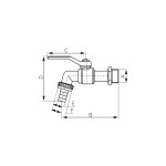 Robinet scurgere alama cu sfera, Ferro, 1/2" FE_KC1