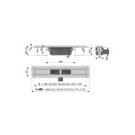 Canal de scurgere pentru dus cu margine pentru gratar perforat, Alcadrain APZ1-950 (gratarul nu este inclus)