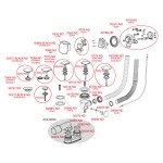 Ventil cada automat, Alcadrain, cu sifon si alimentare prin preaplin, metalic