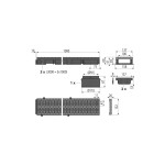 Set rigole pentru garaj 3m, Alcadrain, 2 capace blocare, 1 racord conectare scurgere