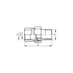 Racord olandez din alama, Ferro, 1 1/4" FI-FE cu O-ring_SGU9