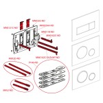 Clapeta de actionare pentru rezervor incastrat, Alcadrain M770, THIN alb cromat-mat