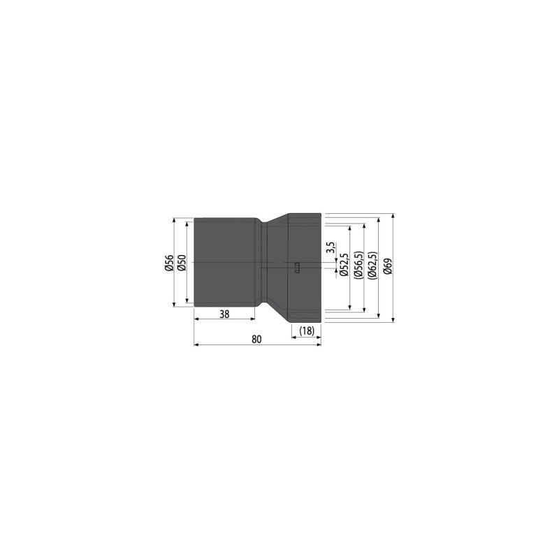 Adaptor pentru conectarea laterala DN50, Alcadrain AVZ-P003