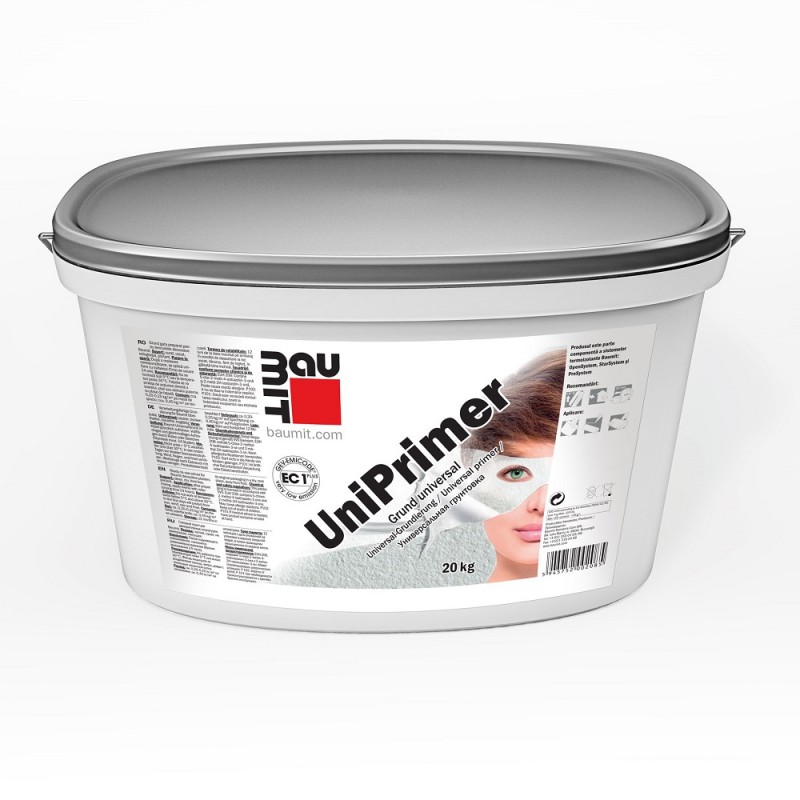 Grund de amorsare tencuiala decorativa Baumit UniPrimer 20 kg	 Grund de amorsare tencuiala decorativa Baumit UniPrimer 20 kg