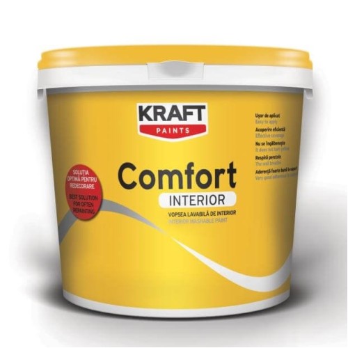 Kraft Comfort Interior - Vopsea Lavabilă Albă pentru Interior Kraft Comfort Interior - Vopsea Lavabilă Albă pentru Interior