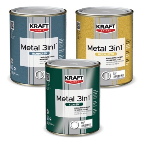 KRAFT Metal 3 în 1 - Vopsea pentru Metal KRAFT Metal 3 în 1 - Vopsea pentru Metal