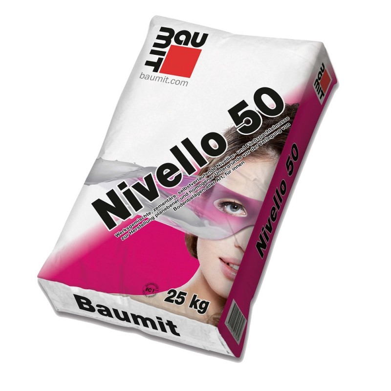Sapa autonivelantă 2-50 mm Baumit Nivello 50 25 kg Sapa autonivelantă 2-50 mm Baumit Nivello 50 25 kg