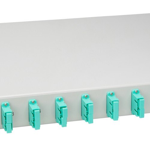Splicebox, 12 fibre,SC,50/125µm OM3, culisant,19",1UV , ECO