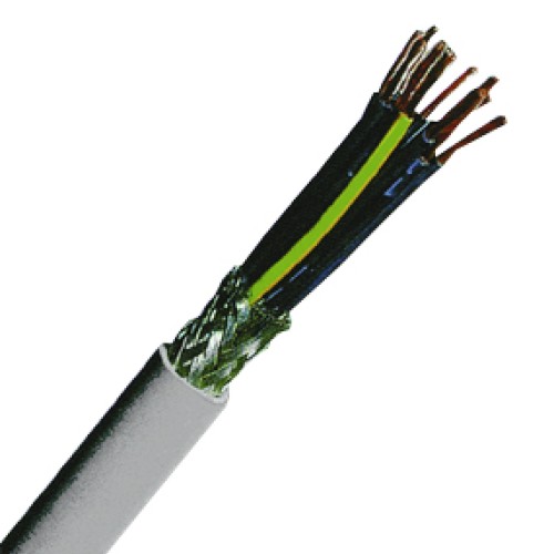 Cablu de comandă ecranat cu iz.din PVC, YSLCY-JZ 4 x 1,5 gri
