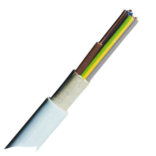 Cablu cu izol. şi manta din PVC (N)YM-J 5x1,5mm² gri deschis