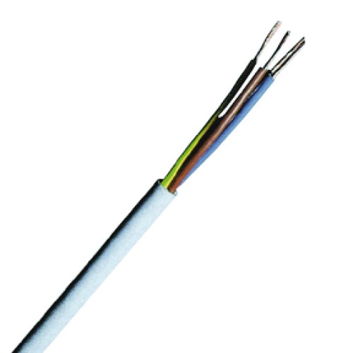 Cablu cu iz. şi manta din PVC, H03VV-F 2x0,75 alb, 100m