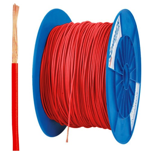 Tambur cu 300m conductor H05V-K 0,75 rosu